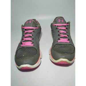 Women’s Under Armour Gray/Pink Sneakers 8.5